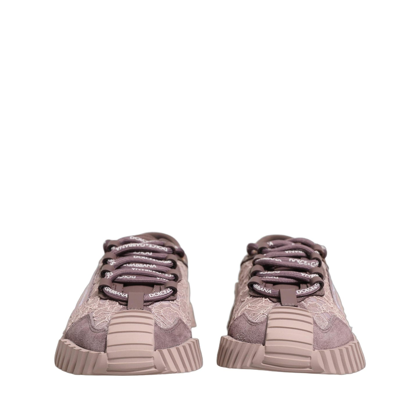 Dolce & Gabbana Pink Lace NS1 Low Top Sneaker Sports Shoes