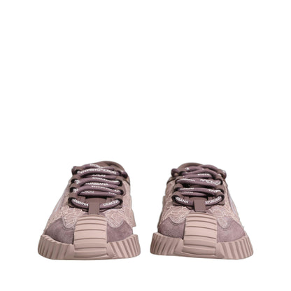 Dolce & Gabbana Pink Lace NS1 Low Top Sneaker Sports Shoes