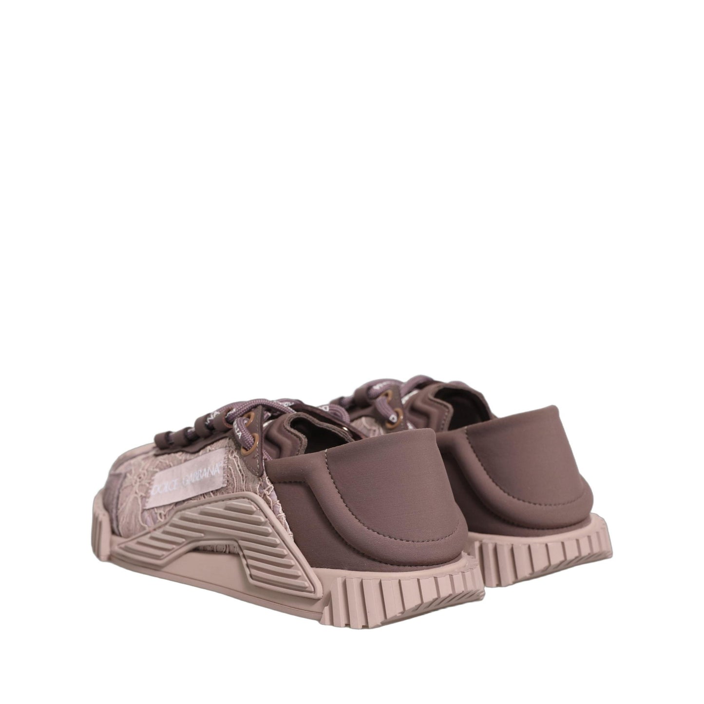 Dolce & Gabbana Pink Lace NS1 Low Top Sneaker Sports Shoes