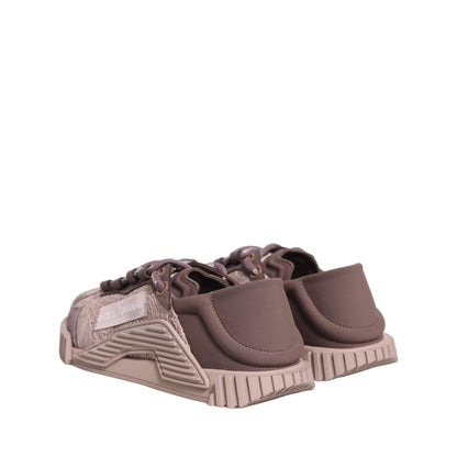 Dolce & Gabbana Pink Lace NS1 Low Top Sneaker Sports Shoes