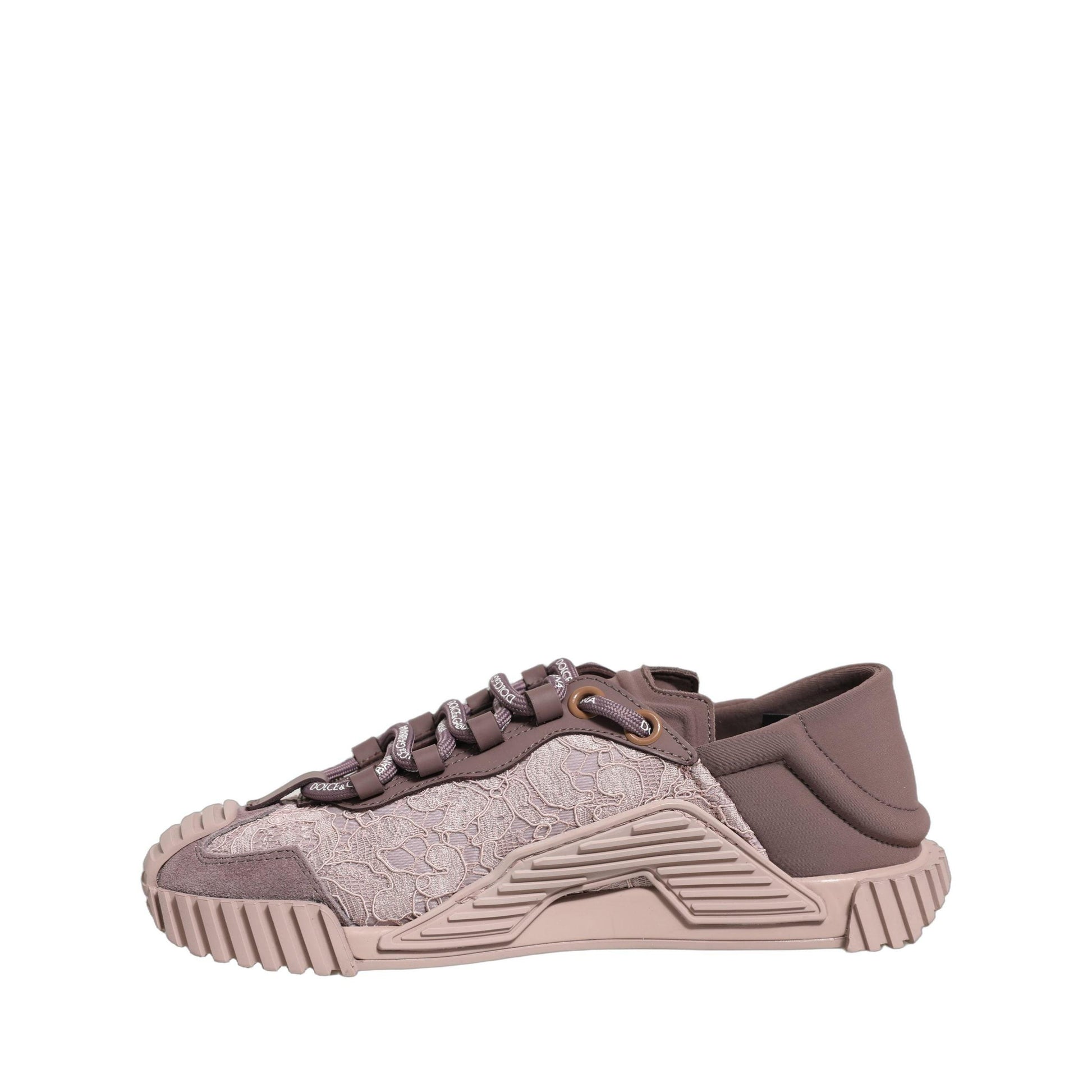 Dolce & Gabbana Pink Lace NS1 Low Top Sneaker Sports Shoes
