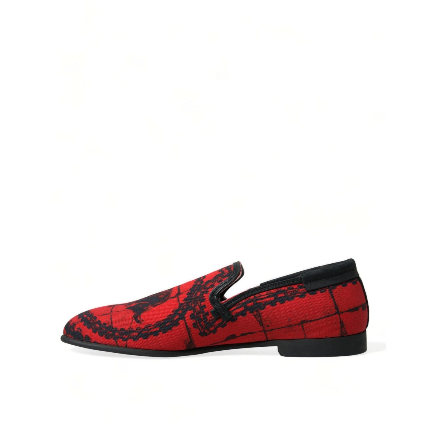 Dolce & Gabbana Red Black Torero Loafers Slippers Men Shoes