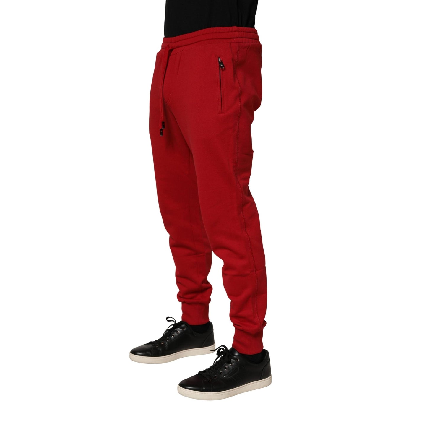 Dolce & Gabbana Red DG Logo Cotton Jogger Men Sweatpants Pants