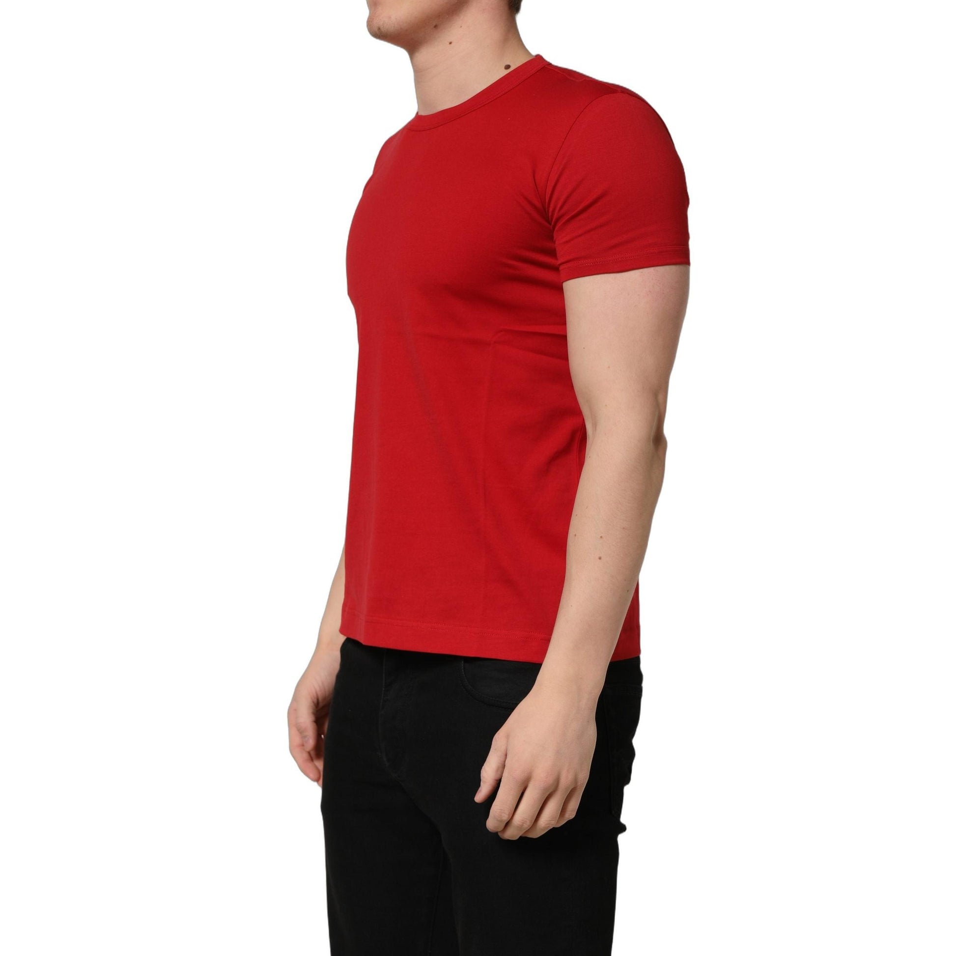 Dolce & Gabbana Red Goodluck 2023 Cotton Crew Neck T-shirt
