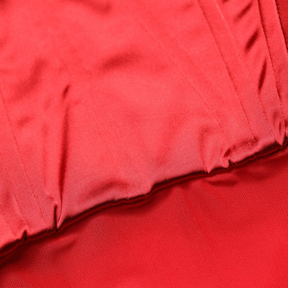 Dolce & Gabbana Red Halter Corset Sleeveless Sheath Dress