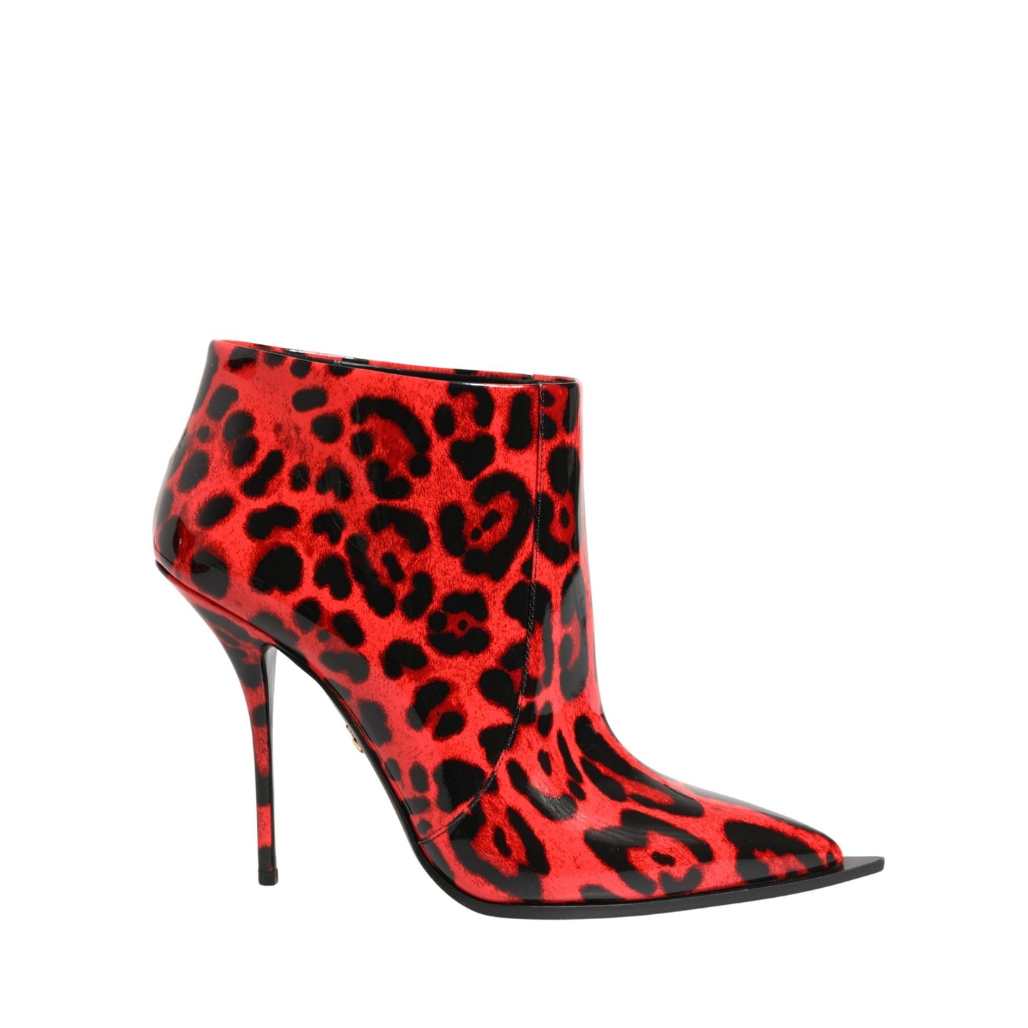 Dolce & Gabbana Red Leopard Cardinale Ankle Boots Shoes