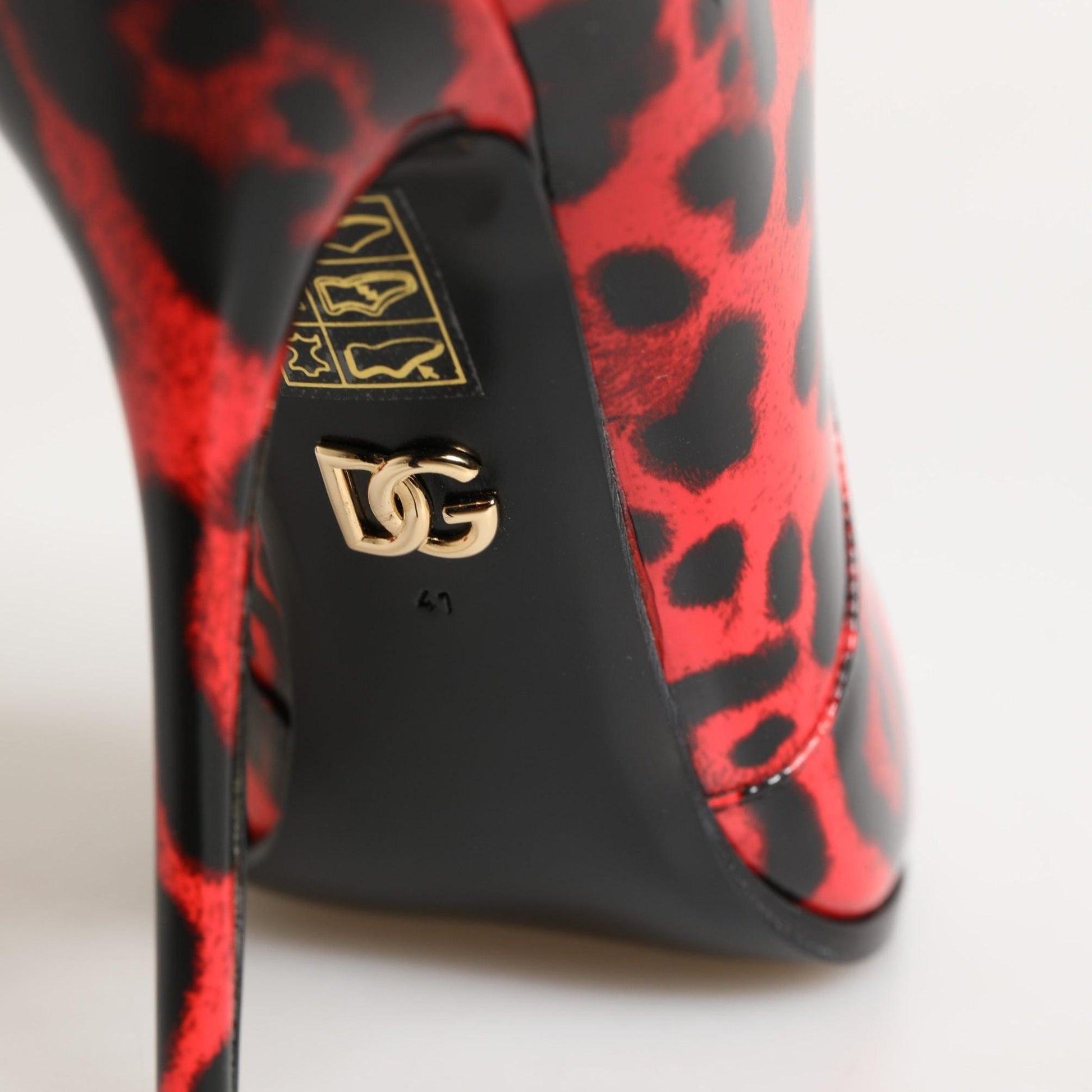 Dolce & Gabbana Red Leopard Cardinale Ankle Boots Shoes