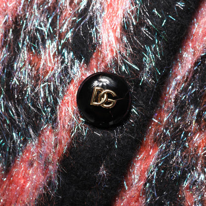 Dolce & Gabbana Red Mohair Wool Button Down Cardigan Sweater
