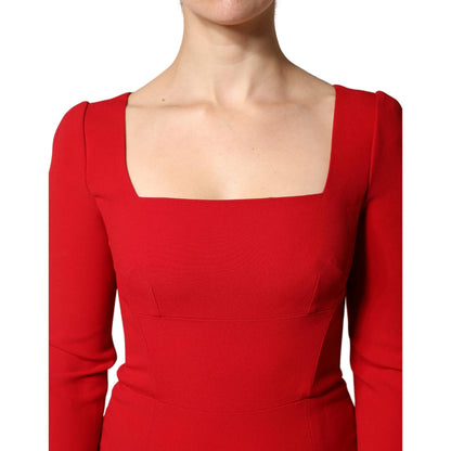 Dolce & Gabbana Red Viscose Sheath Bodycon Mermaid Dress