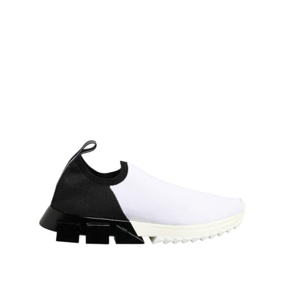 Dolce & Gabbana White Black Low Top Sorrento Sneakers Shoes