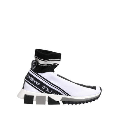 Dolce & Gabbana White Black Sorrento Socks Sneakers Shoes