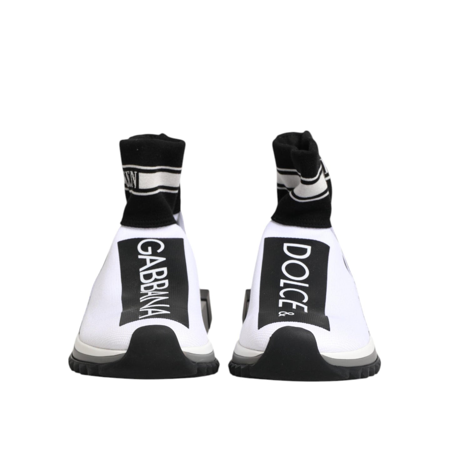 Dolce & Gabbana White Black Sorrento Socks Sneakers Shoes