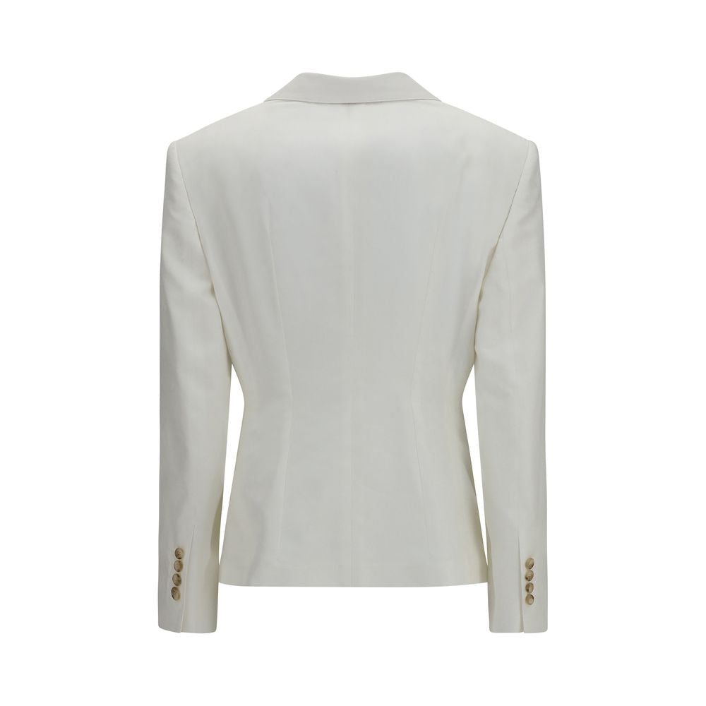 Dolce & Gabbana White Cotton Blazer