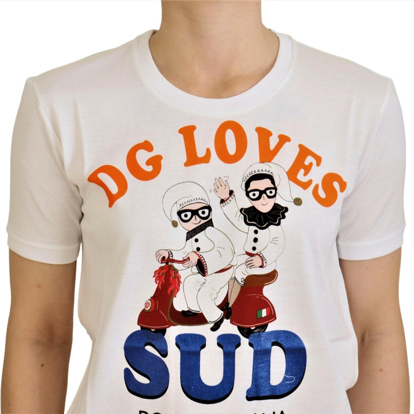 Dolce & Gabbana White Cotton DG Loves SUD T-shirt