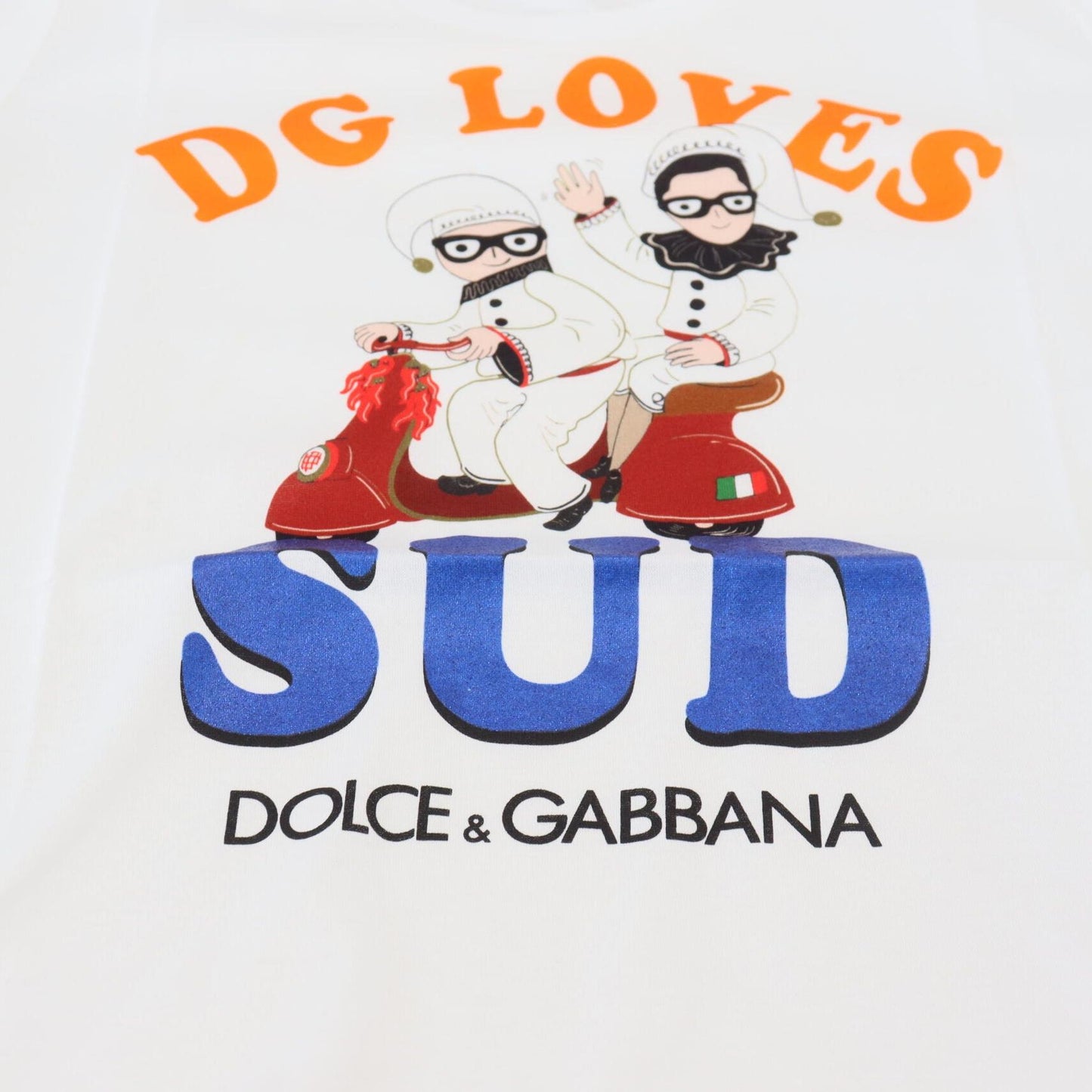 Dolce & Gabbana White Cotton DG Loves SUD T-shirt