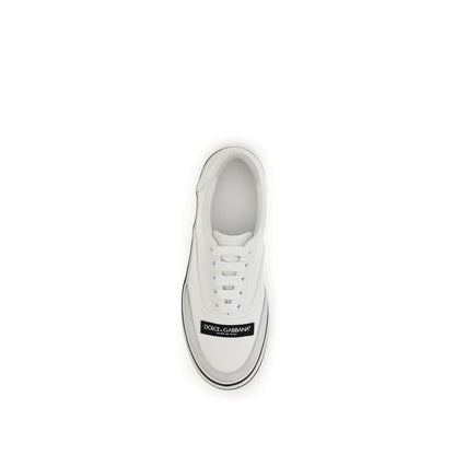 Dolce & Gabbana White Cotton Low Top Sneakers