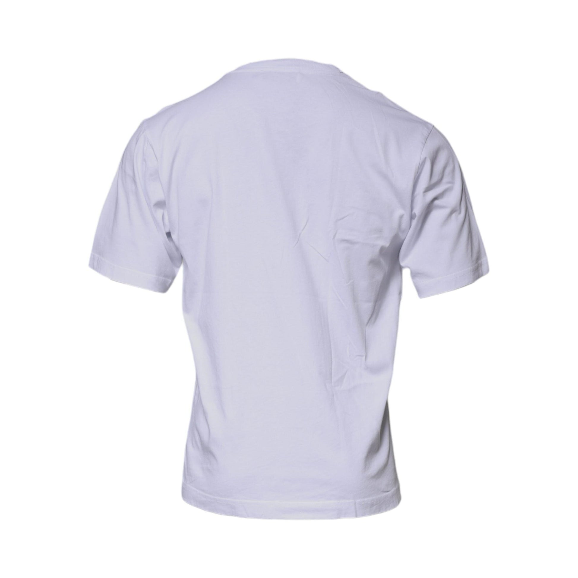 Dolce & Gabbana White DG Logo Cotton Crew Neck T-shirt