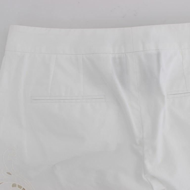 Dolce & Gabbana White Floral Cutout Dress Sicily Pants