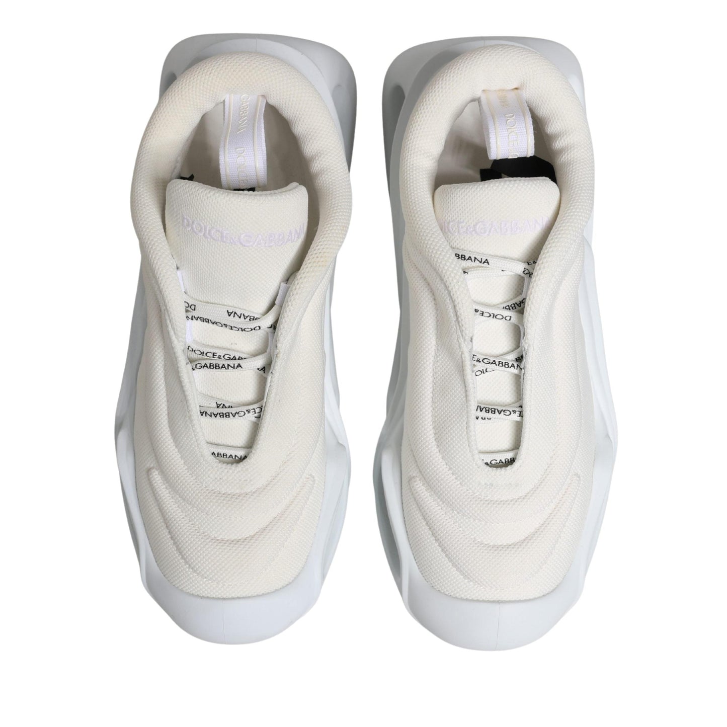 Dolce & Gabbana White Slip On Wave Low Top Sneakers Shoes