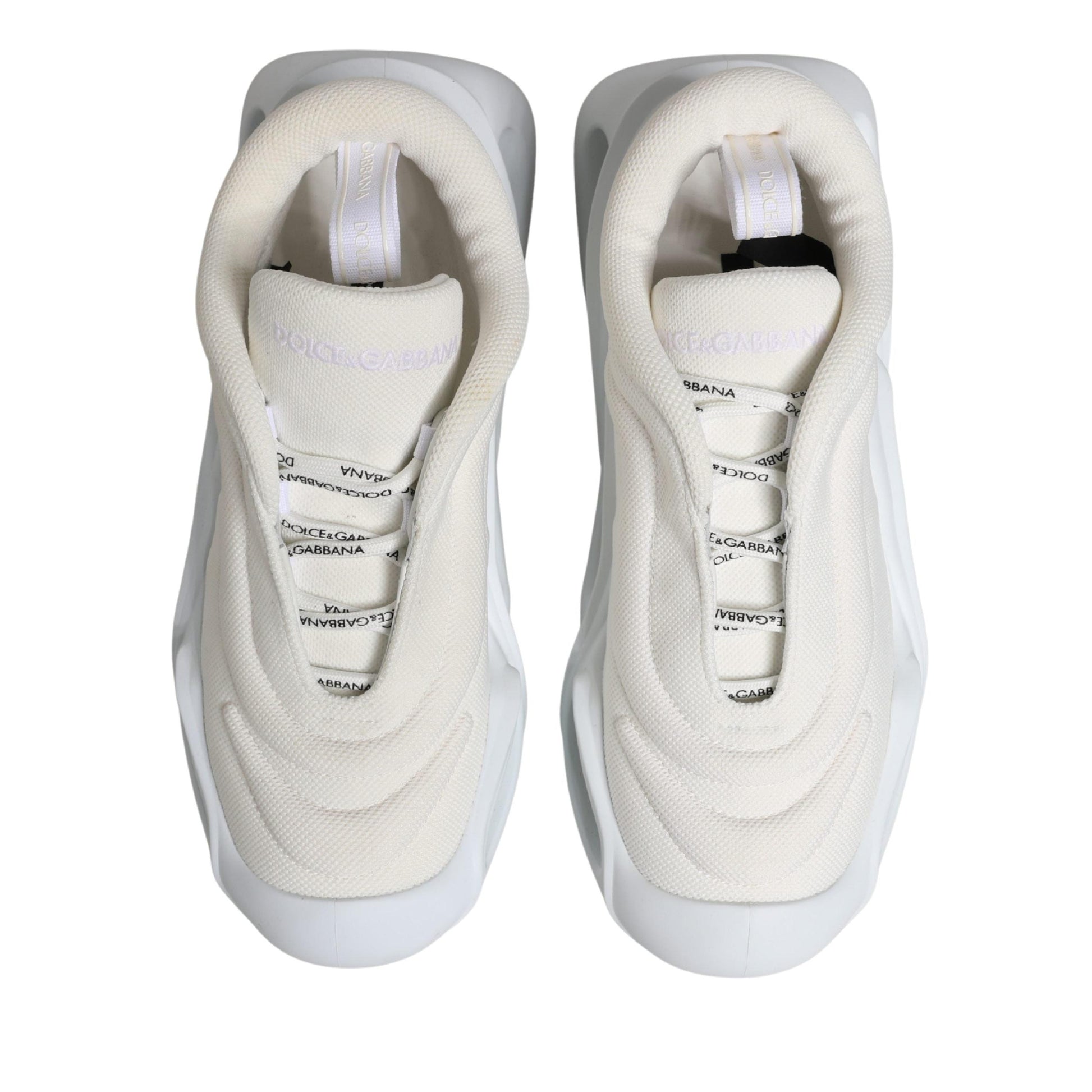 Dolce & Gabbana White Slip On Wave Low Top Sneakers Shoes