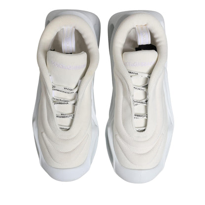 Dolce & Gabbana White Slip On Wave Low Top Sneakers Shoes