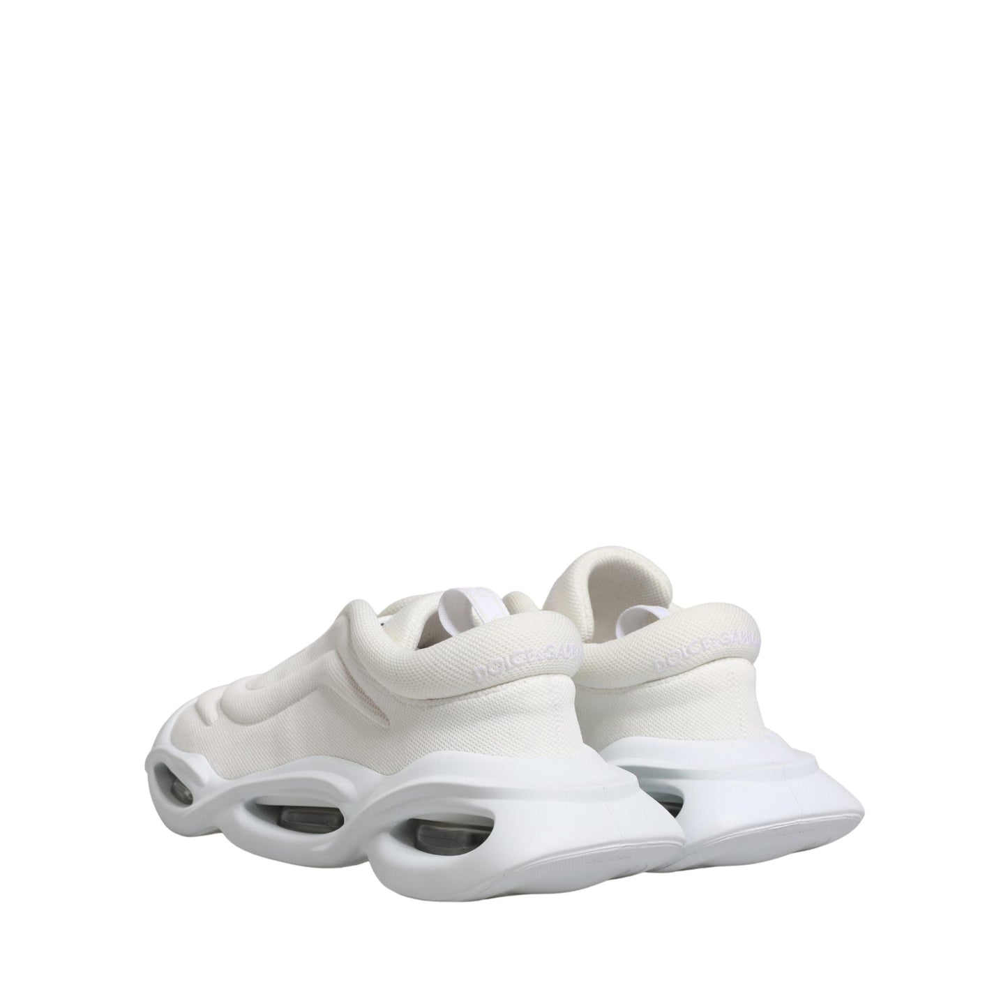 Dolce & Gabbana White Slip On Wave Low Top Sneakers Shoes