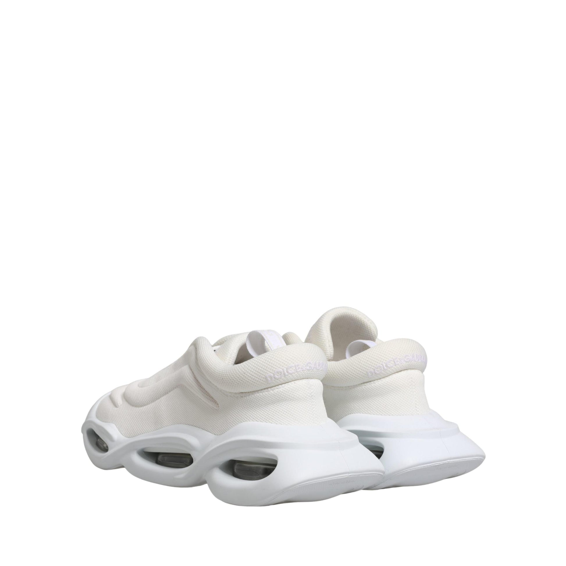 Dolce & Gabbana White Slip On Wave Low Top Sneakers Shoes