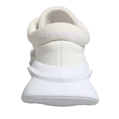 Dolce & Gabbana White Slip On Wave Low Top Sneakers Shoes