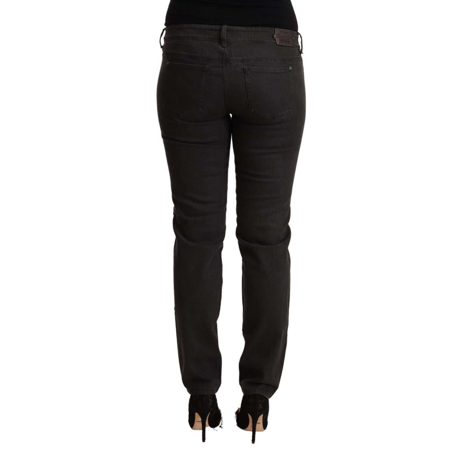 Ermanno Scervino Black Low Waist Skinny Denim Cotton Jeans