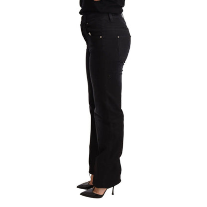 Ermanno Scervino Black Washed Straight Denim Trouser Cotton Jeans