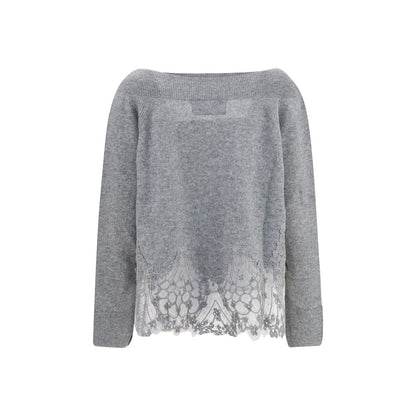 Ermanno Scervino Gray Cashmere Sweater