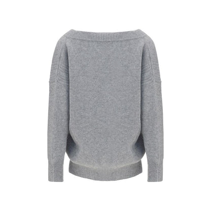 Ermanno Scervino Gray Cashmere Sweatshirt
