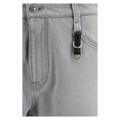 Ermanno Scervino Gray Cotton Boyfriend Jeans