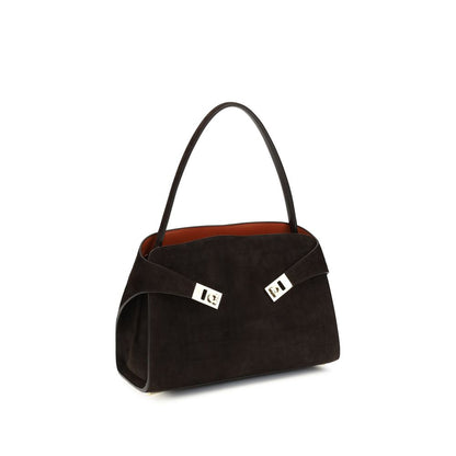 Ferragamo Brown Calf Leather Bos Taurus Shoulder Bag