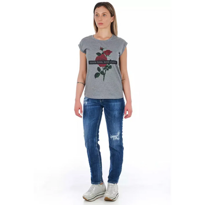 Frankie Morello Blue Cotton Women Jeans