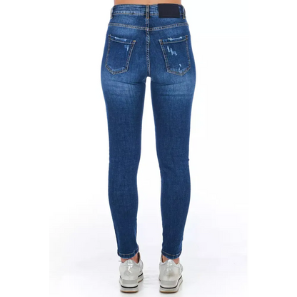 Frankie Morello Blue Other Fibres Women Jeans