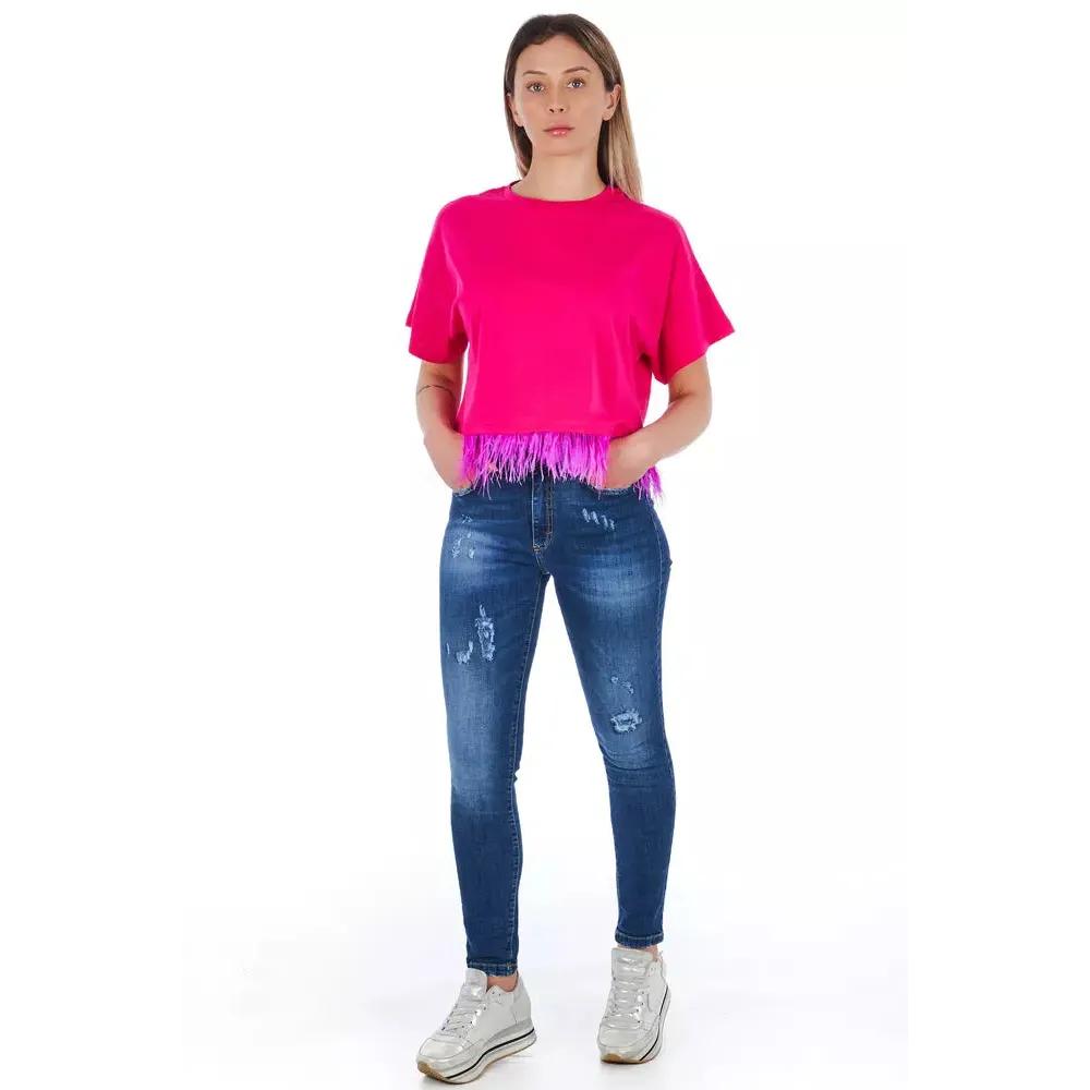 Frankie Morello Blue Other Fibres Women Jeans