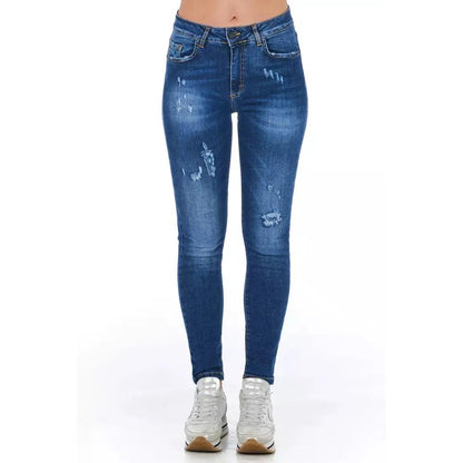 Frankie Morello Blue Other Fibres Women Jeans