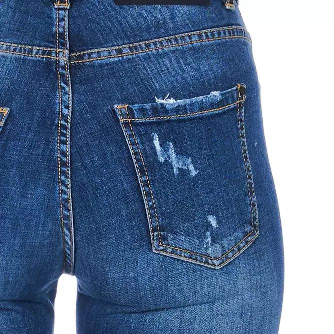 Frankie Morello Blue Other Fibres Women Jeans