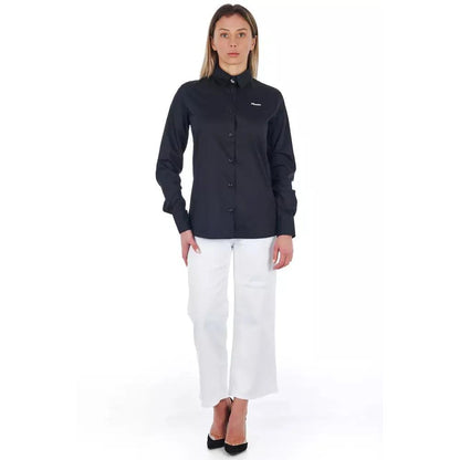 Frankie Morello White Cotton Women Cropped Trouser