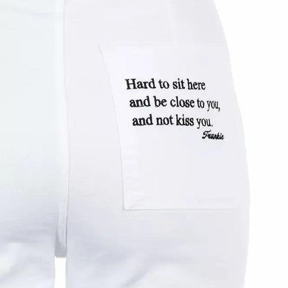 Frankie Morello White Cotton Women Cropped Trouser