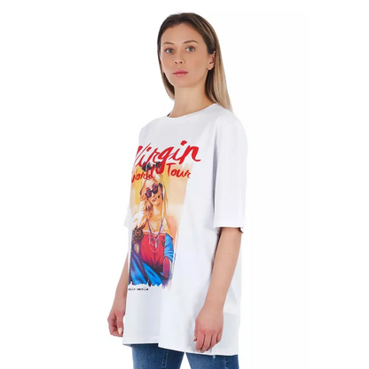 Frankie Morello White Cotton Women T-Shirt