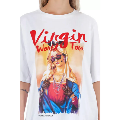 Frankie Morello White Cotton Women T-Shirt