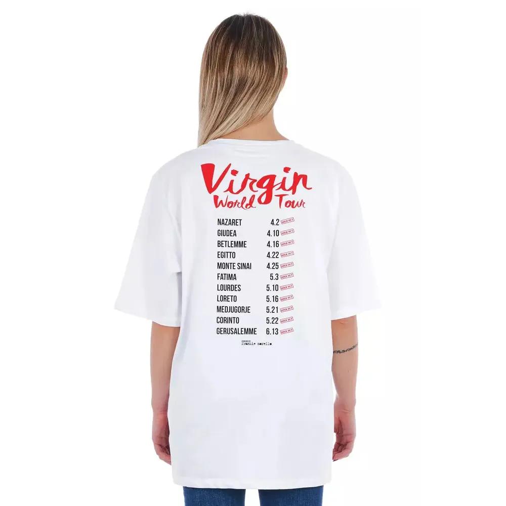 Frankie Morello White Cotton Women T-Shirt