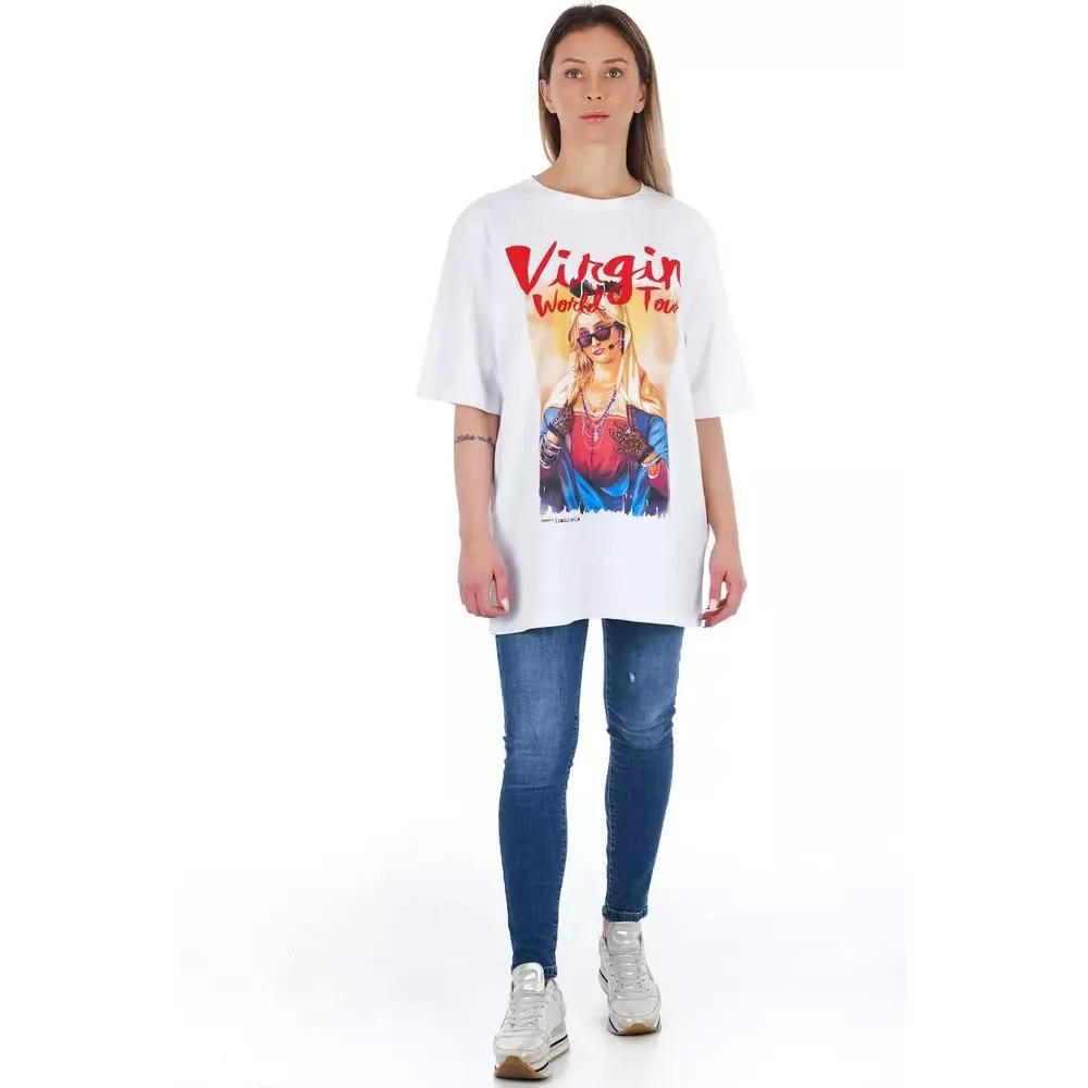 Frankie Morello White Cotton Women T-Shirt