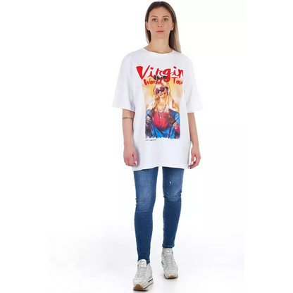 Frankie Morello White Cotton Women T-Shirt