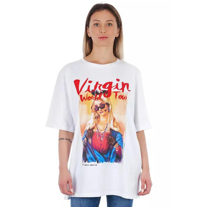 Frankie Morello White Cotton Women T-Shirt