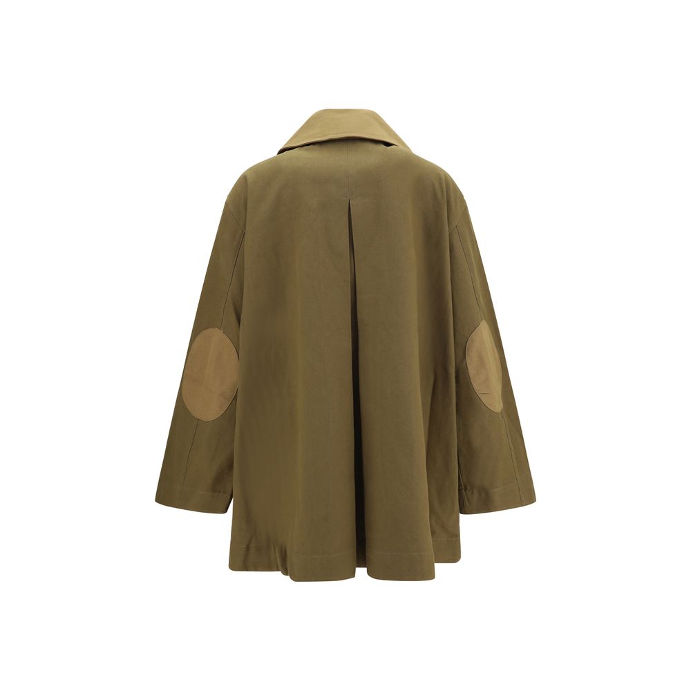 Ganni Bicolor Cotton Full-Length Jacket