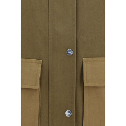 Ganni Bicolor Cotton Full-Length Jacket