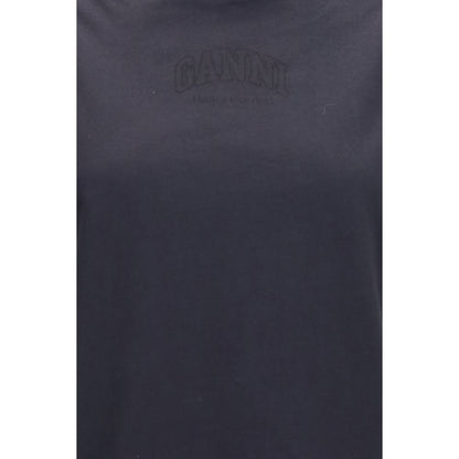 Ganni Black Cotton T-Shirt